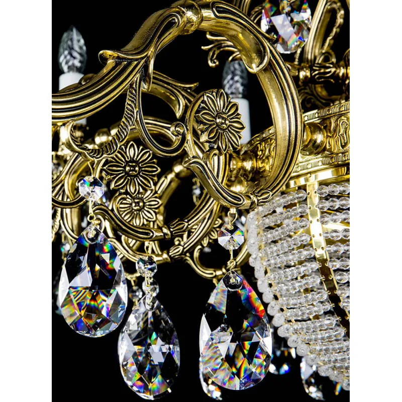 Candelabru Alama, Cristale, Large, Lux, Bohemia, E14, L10106421CE, Crystal