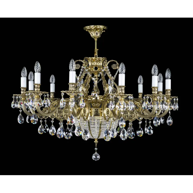 Candelabru Alama, Cristale, Large, Lux, Bohemia, E14, L10106421CE, Crystal