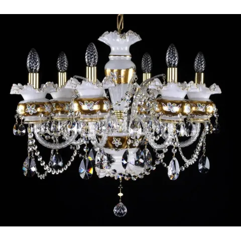 Candelabru Cristale, Bohemia, E14, L101069CE white, Crystal