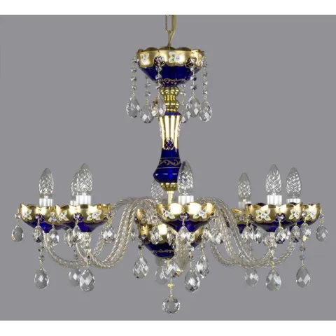 Candelabru Cristale, Bohemia, E14, L101070CE blue, Crystal