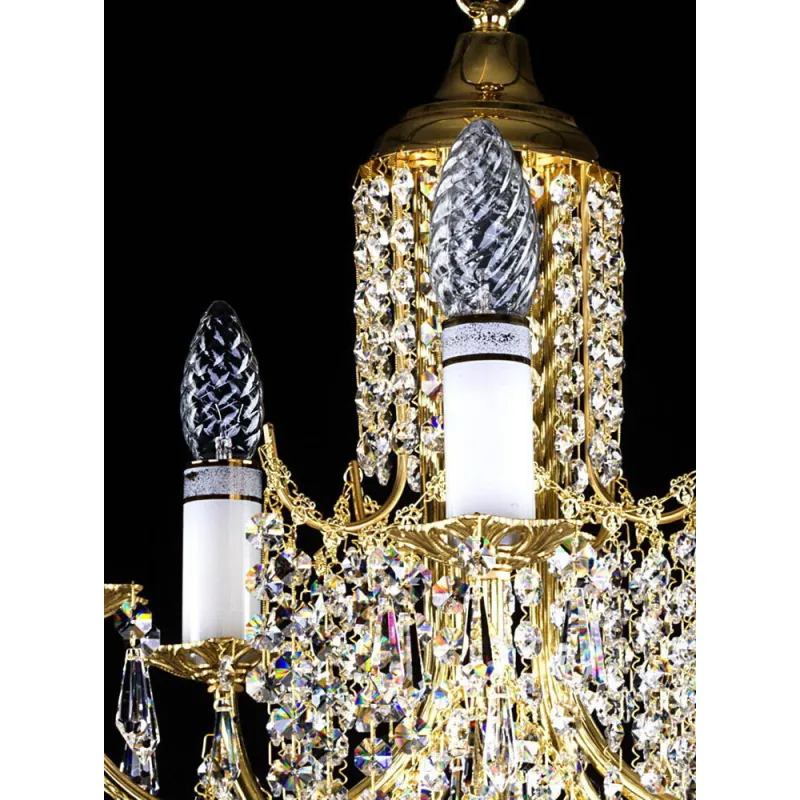 Candelabru Cristale, Bohemia, E14, L201064CE, Crystal