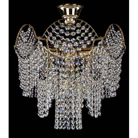 Plafoniera Cristale, with trimmings, Bohemia, E14, L201083CE, Crystal