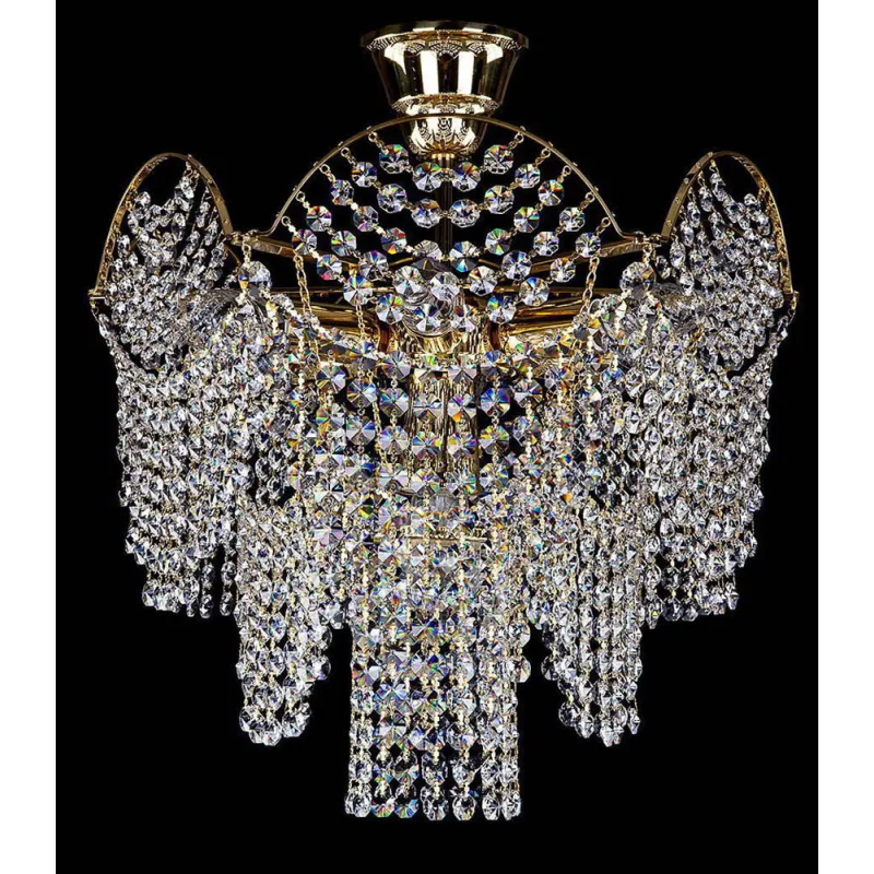 Plafoniera Cristale, with trimmings, Bohemia, E14, L201083CE, Crystal