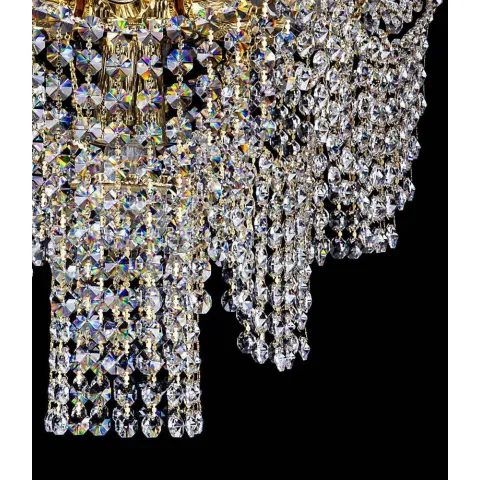 Plafoniera Cristale, with trimmings, Bohemia, E14, L201083CE, Crystal