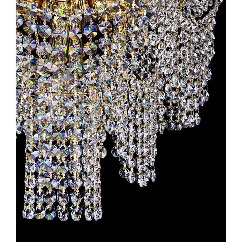 Plafoniera Cristale, with trimmings, Bohemia, E14, L201083CE, Crystal