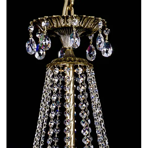 Candelabru Alama, Cristale, Bohemia, E14, L301011CE, Crystal