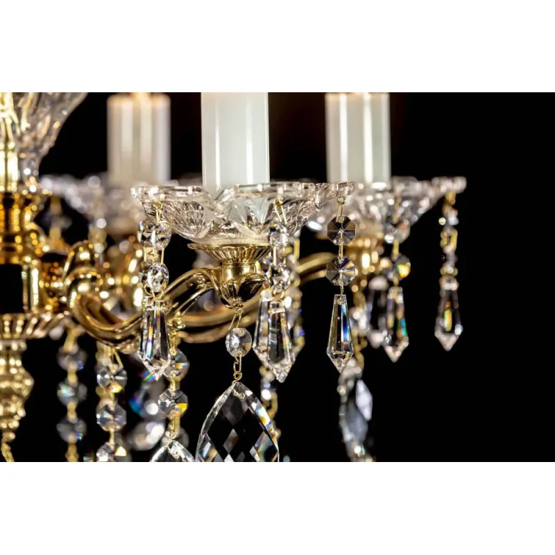 Candelabru Alama, Cristale, glass bowl, Bohemia, E14, L301014CE, Crystal