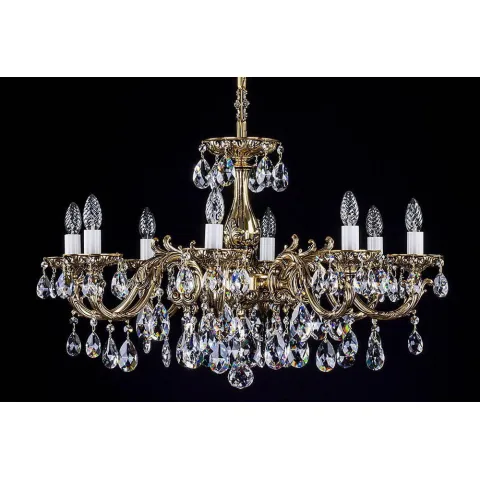 Candelabru Alama, Cristale, Bohemia, E14, L301015CE, Crystal