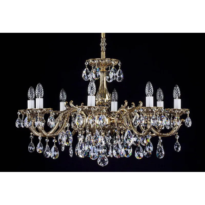 Candelabru Alama, Cristale, Bohemia, E14, L301015CE, Crystal