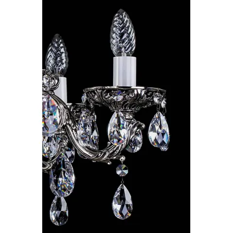 Candelabru Alama, Cristale, Bohemia, E14, L301017CE, Crystal