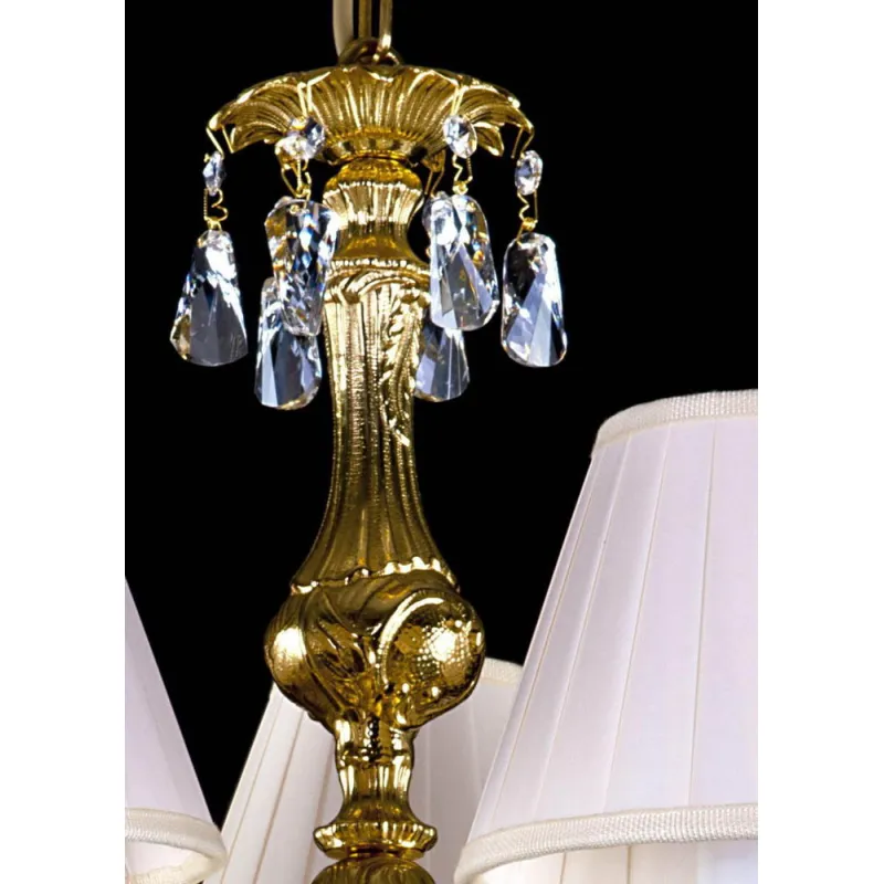 Candelabru Alama, Cristale, Abajururi, Bohemia, E14, L301021CE, Crystal