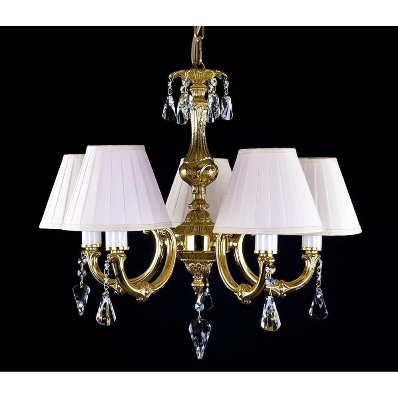 Candelabru Alama, Cristale, Abajururi, Bohemia, E14, L301026CE, Crystal