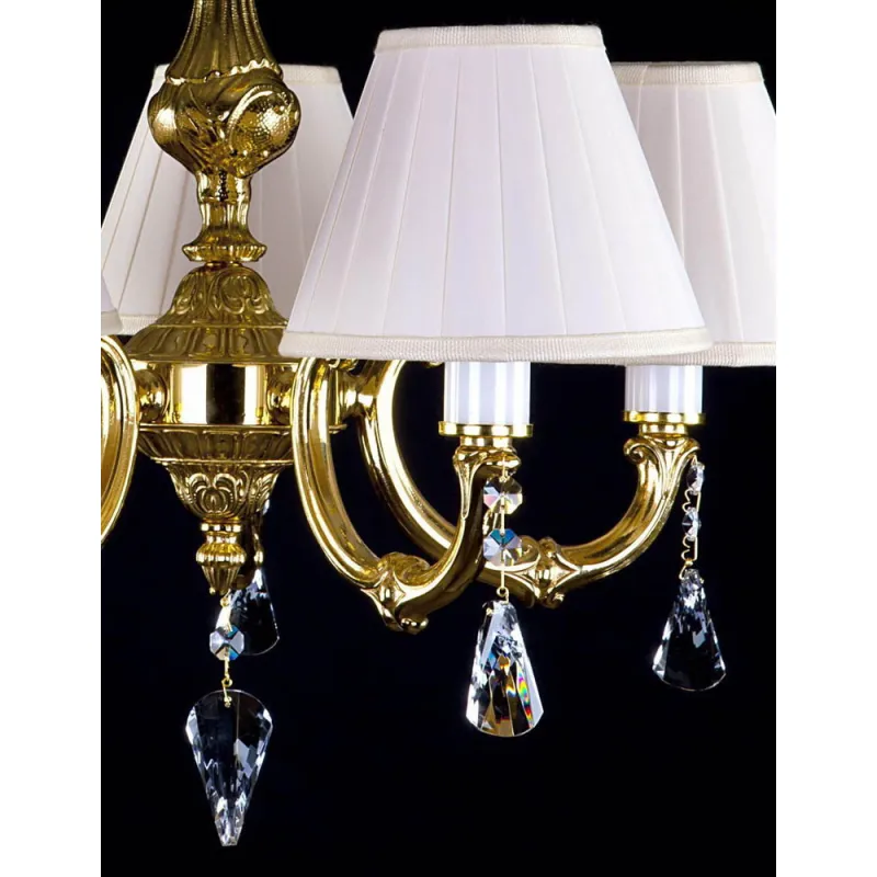 Candelabru Alama, Cristale, Abajururi, Bohemia, E14, L301026CE, Crystal