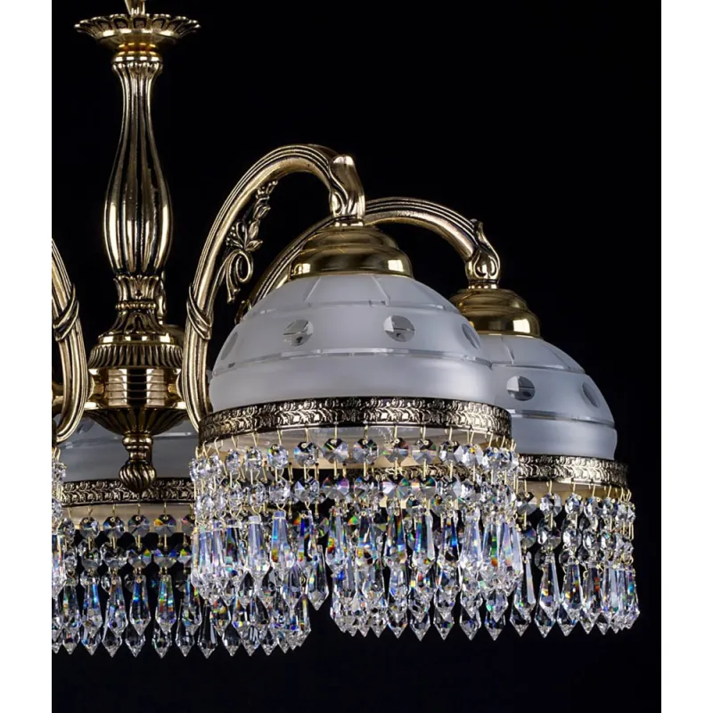 Candelabru Alama, Cristale, Bohemia, E14, L301029CE, Crystal