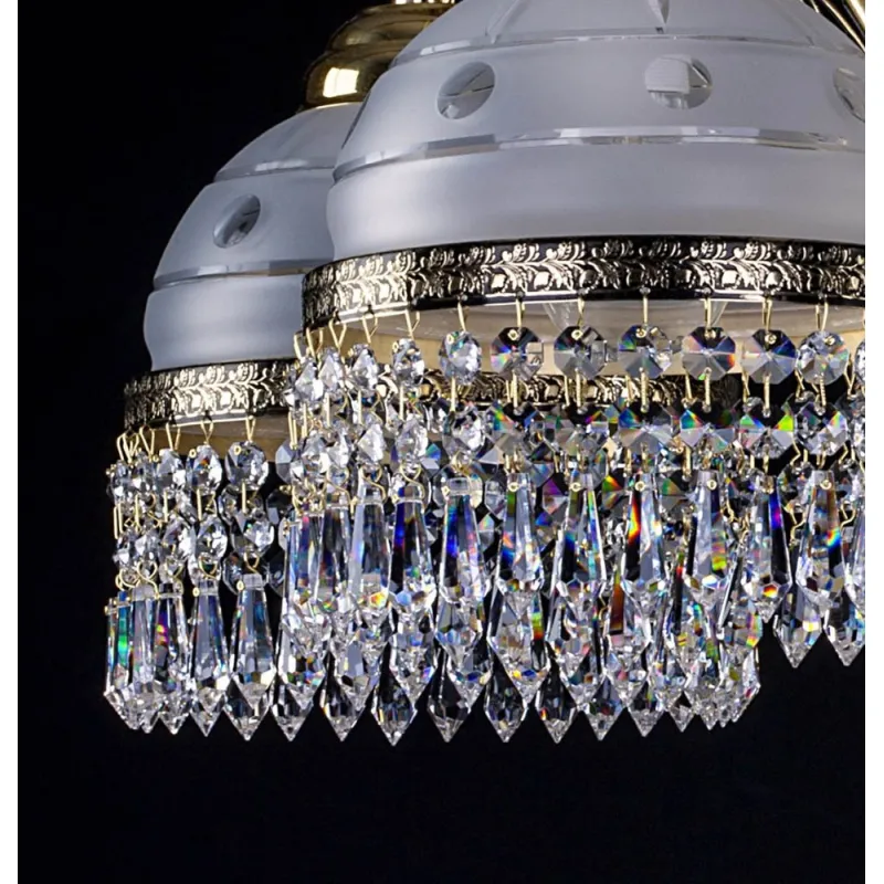 Candelabru Alama, Cristale, Bohemia, E14, L301029CE, Crystal