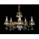 Candelabru Alama, Cristale, Bohemia, E14, L301034CE, Crystal