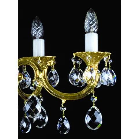 Candelabru Alama, Cristale, Bohemia, E14, L301034CE, Crystal