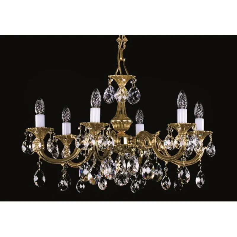 Candelabru Alama, Cristale, Bohemia, E14, L301035CE, Crystal