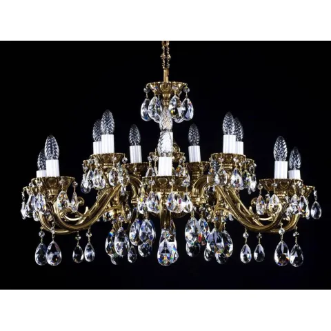 Candelabru Alama, Cristale, Bohemia, E14, L301036CE, Crystal