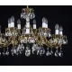 Candelabru Alama, Cristale, Bohemia, E14, L301036CE, Crystal