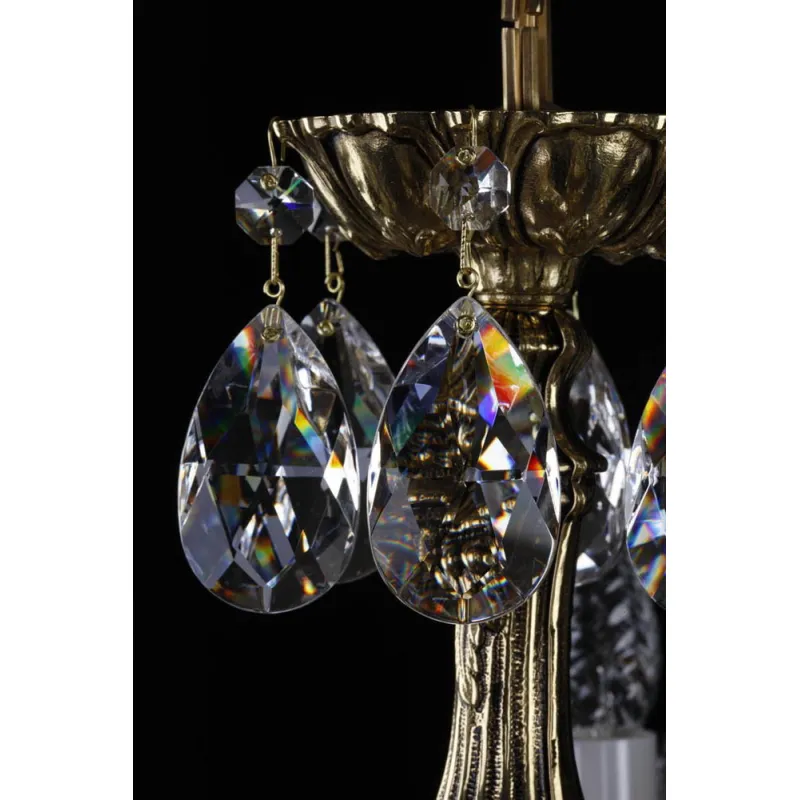 Candelabru Alama, Cristale, Bohemia, E14, L301036CE, Crystal