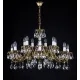 Candelabru Alama, Cristale, Bohemia, E14, L301036CE, Crystal