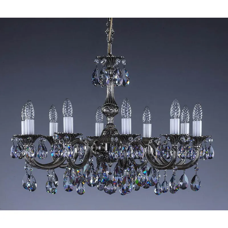Candelabru Alama, Cristale, Bohemia, E14, L301041CE 8006, Crystal