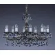 Candelabru Alama, Cristale, Bohemia, E14, L301041CE 8006, Crystal