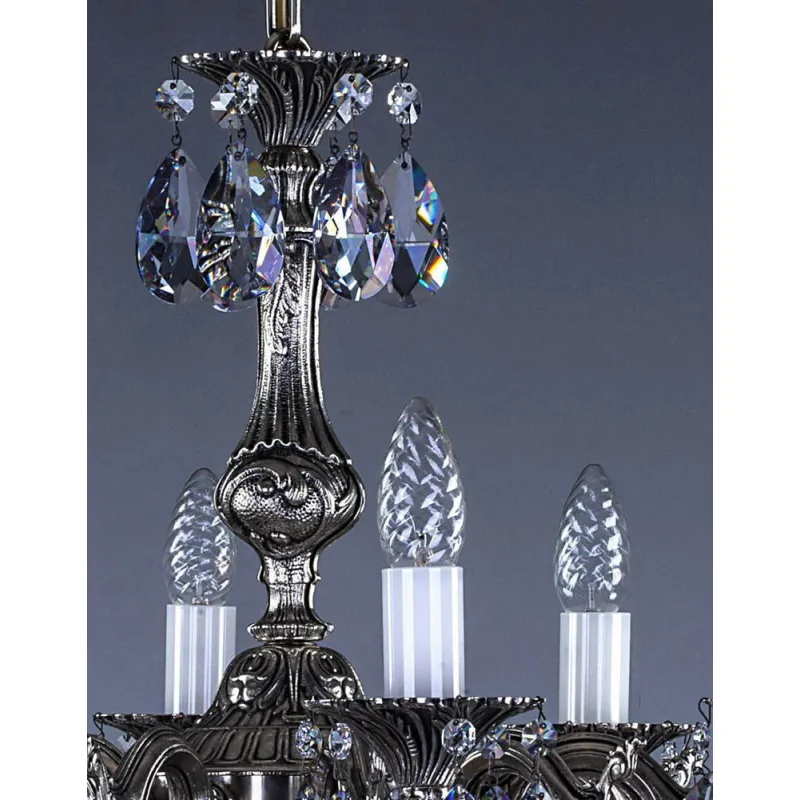 Candelabru Alama, Cristale, Bohemia, E14, L301041CE 8006, Crystal