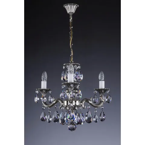 Candelabru Alama, Cristale, Bohemia, E14, L301045CE, Crystal