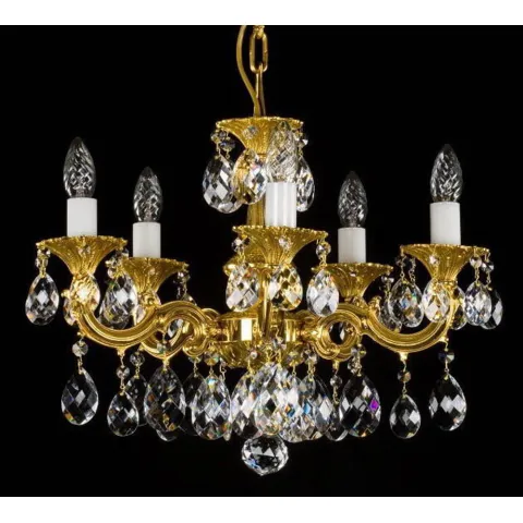 Candelabru Alama, Cristale, Bohemia, E14, L301047CE, Crystal