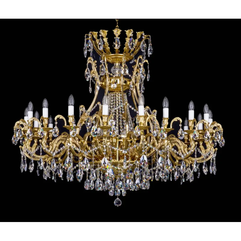 Candelabru Alama, Cristale, Lux, Bohemia, E14, L301067CE, Crystal