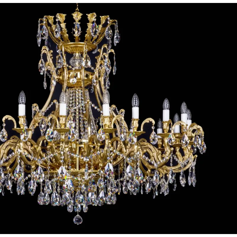 Candelabru Alama, Cristale, Lux, Bohemia, E14, L301067CE, Crystal