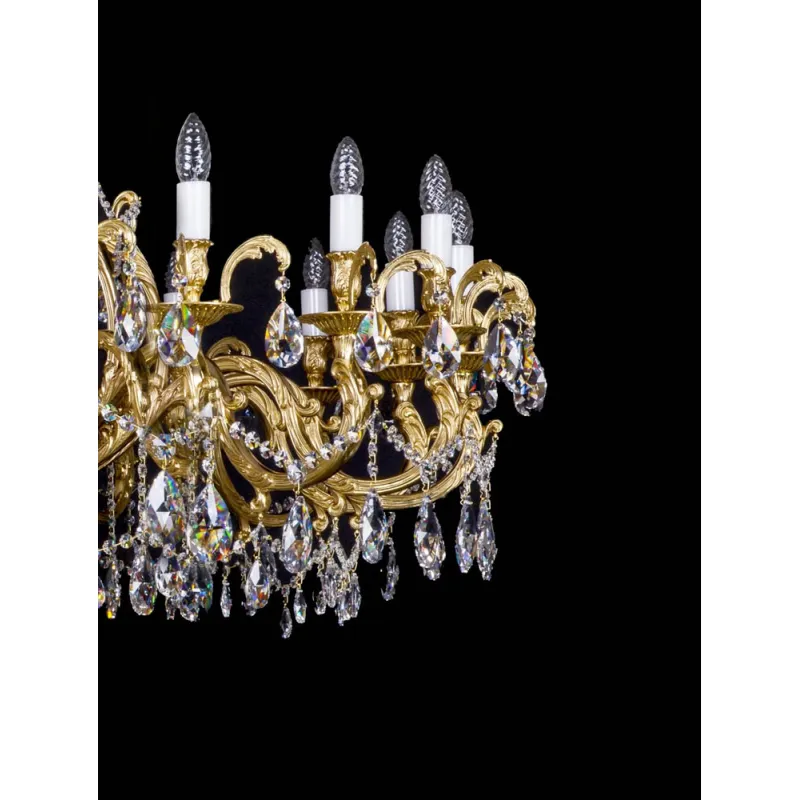 Candelabru Alama, Cristale, Lux, Bohemia, E14, L301067CE, Crystal