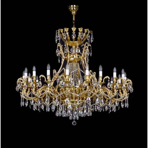 Candelabru Alama, Cristale, Lux, Bohemia, E14, L301067CE, Crystal