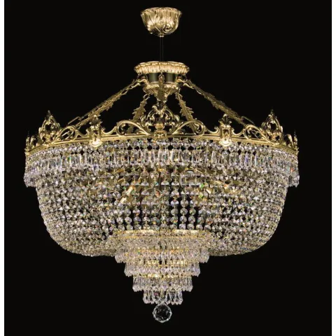 Candelabru Alama, Cristale, Bohemia, E27, L301074CLN, Crystal