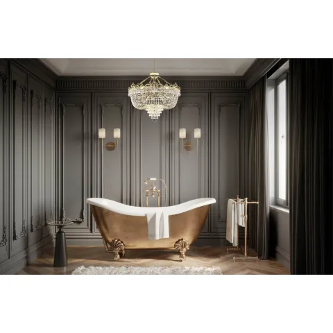 Candelabru Alama, Cristale, Bohemia, E27, L301074CLN, Crystal