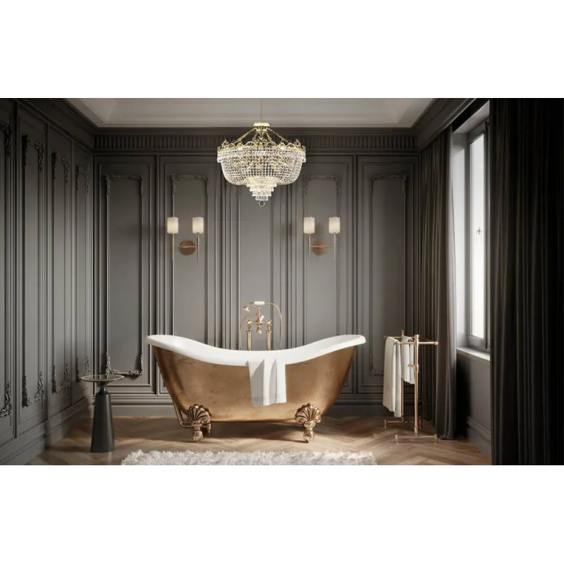 Candelabru Alama, Cristale, Bohemia, E27, L301074CLN, Crystal