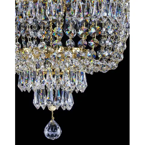 Candelabru Alama, Cristale, Bohemia, E14, L301075CET, Crystal