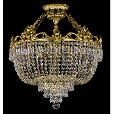 Candelabru Alama, Cristales, Bohemia, E14, L301076CE, Crystal