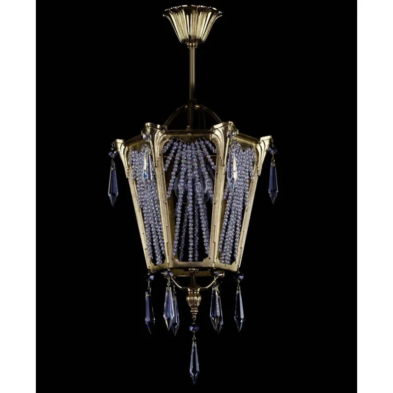 Candelabru Alama, Cristale, Bohemia, E27, L301081CE, Crystal