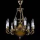 Candelabru Alama, Cristale, Bohemia, E14, L301084, Crystal