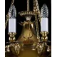 Candelabru Alama, Cristale, Bohemia, E14, L301084, Crystal