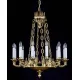Candelabru Alama, Cristale, Bohemia, E14, L301085, Crystal