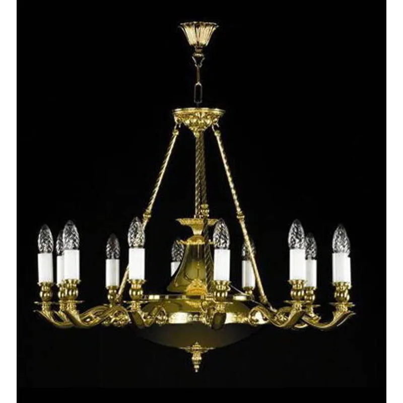Candelabru Alama, Cristale, Bohemia, E14, L301086, Crystal