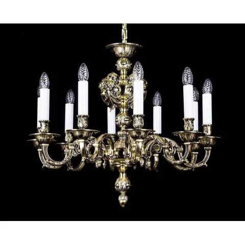 Candelabru Alama, Cristale, Bohemia, E14, L301091, Crystal