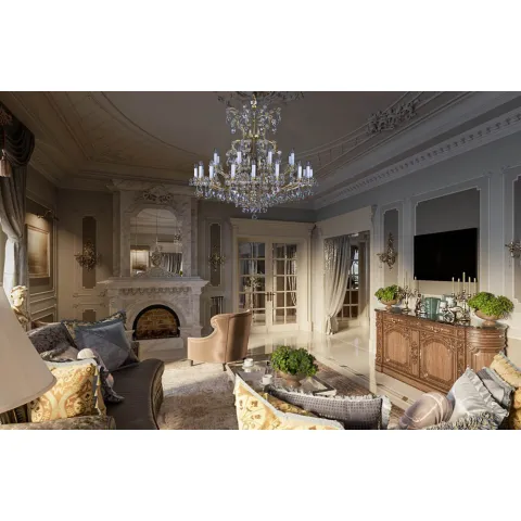 Candelabru Cristale, Maria Theresa, Bohemia, E14, L401000CE, Crystal