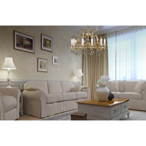 Candelabru Cristale, Maria Theresa, Bohemia, E14, L401013CE, Crystal