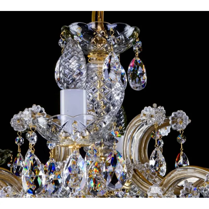 Candelabru Cristale, Maria Theresa, Bohemia, E14, L401028CE, Crystal
