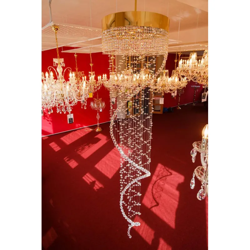 Candelabru Cristale, Spirala, Bohemia, GU10, L401048CLN, Crystal